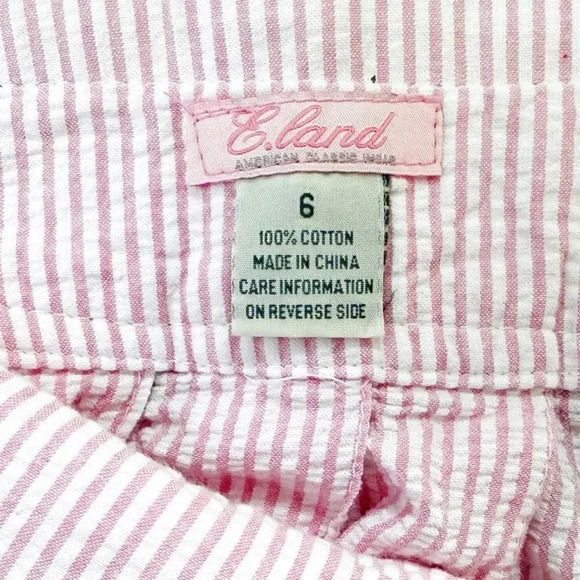 E. land | Girl’s Pink Seersucker Skirt (6) - Picture 5 of 5